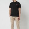 Polówka polo Tommy Jeans męska czarna Slim Fit bawełniana